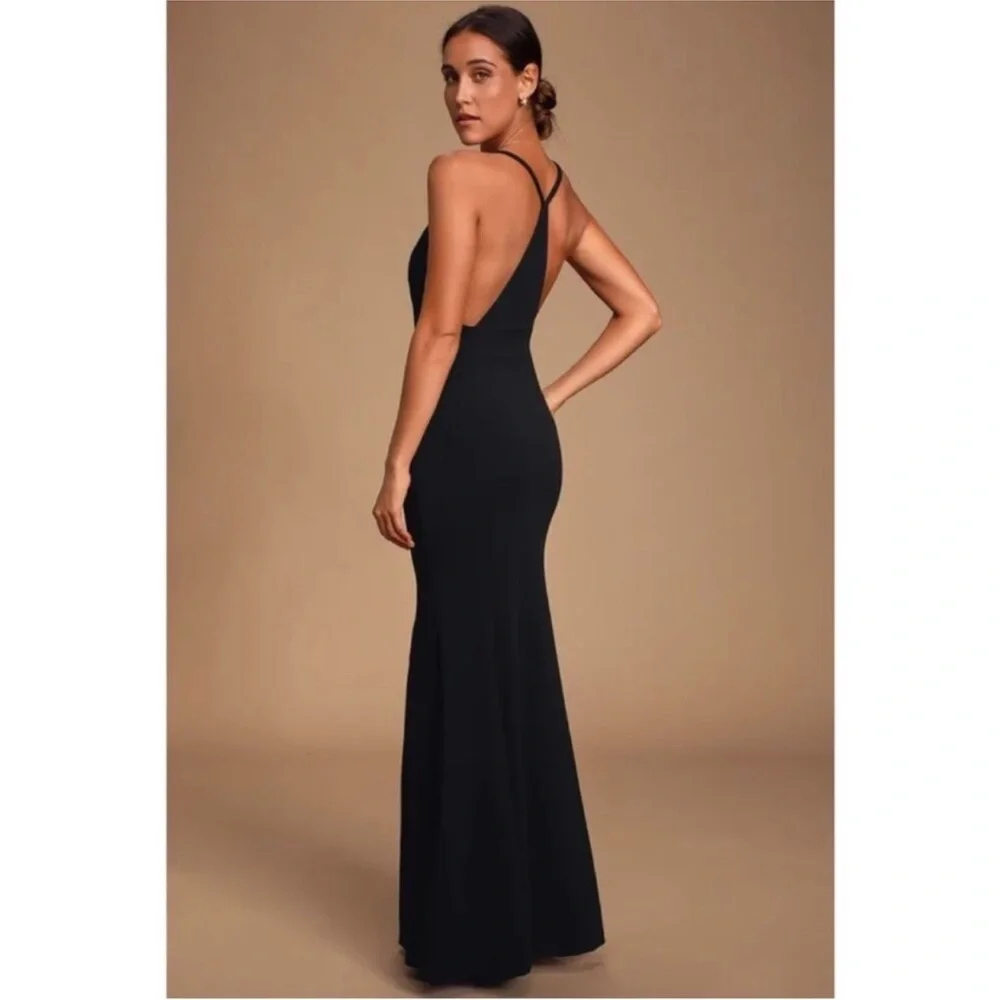 LULU’S black formal mermaid style dress - Picture 2 of 14